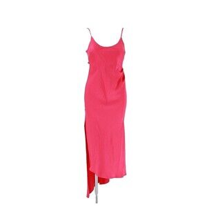 NWT Allen Schwartz Women Size 0 Pink Sleeves Side Slit Open Back Dress